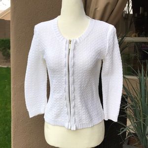 Cable & Gauge Petites White Sweater ❄️ Size PM